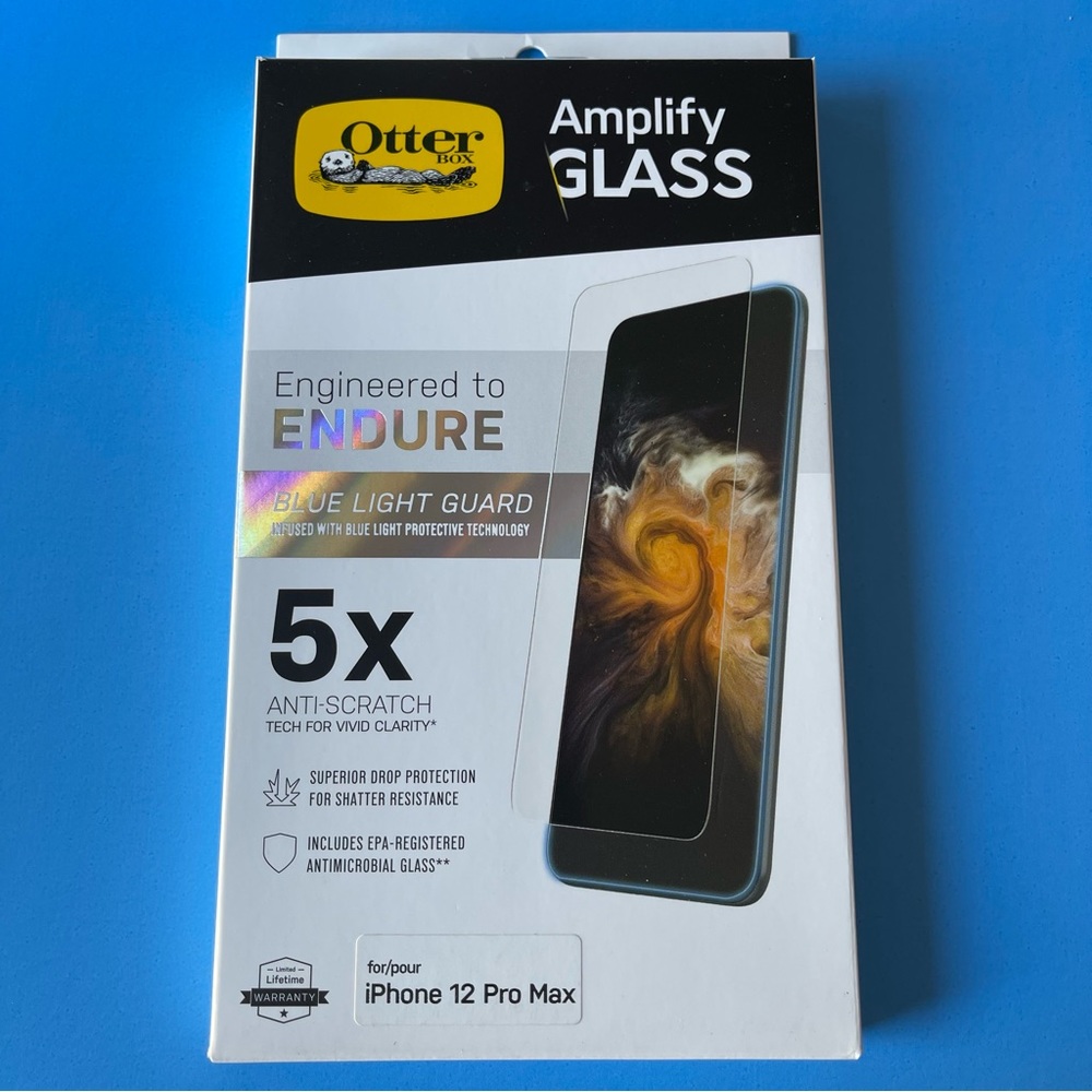 iPhone 12 Pro Max—Otterbox Amplify Screen Protector w/Blue Light Guard